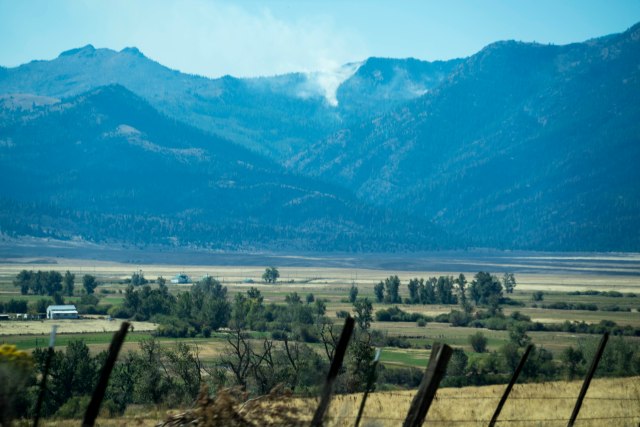 One of several fires we have passed since leaving Utah.