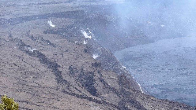 The edge of the caldera.